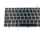 KLAWIATURA HP US CZARNA 750 755 850 855 G5 G6 ZBOOK 15U G5 15U G6 SREBRNA RAMKA Z PODŚWIETLENIE LED Z PUDEŁKIEM KGAT - Klawia...