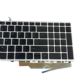 KLAWIATURA HP US CZARNA 750 755 850 855 G5 G6 ZBOOK 15U G5 15U G6 SREBRNA RAMKA Z PODŚWIETLENIE LED Z PUDEŁKIEM KGAT - Klawia...