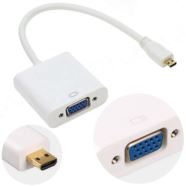 KONWERTER MICRO HDMI DO VGA D-SUB BIAŁY