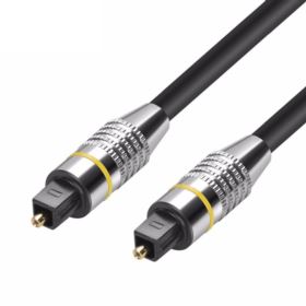 KABEL OPTYCZNY TOSLINK-TOSLINK Z METALOWYMI KOŃC&Oacute;WKAMI 200CM CZARNY