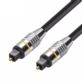 KABEL OPTYCZNY TOSLINK-TOSLINK Z METALOWYMI KOŃCÓWKAMI 200CM CZARNY