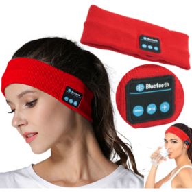 OPASKA ZE SŁUCHAWKAMI BLUETOOTH NA GŁOWĘ OCZY CZERWONA