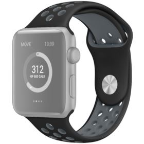 PASEK APPLE WATCH 5 6 SE 3 4 2 CZARNY 42/44MM SILIKONOWY