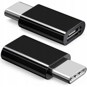 ADAPTER PRZEJŚCI&Oacute;WKA MICRO USB USB C CZARNY