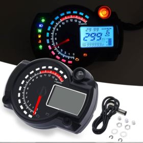 UNIWERSALNY LICZNIK MOTOCYKLOWY CYFROWY LED 7 KOLOR&Oacute;W