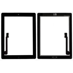 DIGITIZER DOTYK IPAD 3 IPAD 4 CZARNY Z PRZYCISKIEM HOME I KLEJEM A1403 A1416 A1430 A1458 A1459 A1460