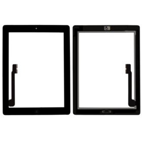 DIGITIZER DOTYK IPAD 3 IPAD 4 CZARNY Z PRZYCISKIEM HOME I KLEJEM A1403 A1416 A1430 A1458 A1459 A1460