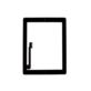 DIGITIZER DOTYK IPAD 3 IPAD 4 CZARNY Z PRZYCISKIEM HOME I KLEJEM A1403 A1416 A1430 A1458 A1459 A1460