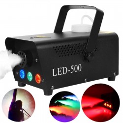 MASZYNA DO DYMU LED-500 Z 3 DIODAMI LED I PILOTEM