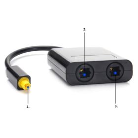 SWITCH TOSLINK SPDIF 1X2 OPTYCZNY CZARNY