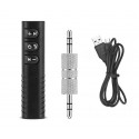 TRANSMITER BLUETOOTH AUDIO MINI JACK 3,5MM Z MIKROFONEM CZARNY