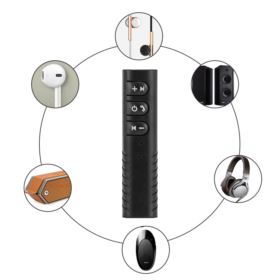 TRANSMITER BLUETOOTH AUDIO MINI JACK 3,5MM Z MIKROFONEM CZARNY