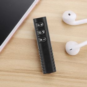 TRANSMITER BLUETOOTH AUDIO MINI JACK 3,5MM Z MIKROFONEM CZARNY
