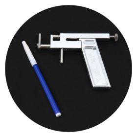 PISTOLET DO PRZEKŁUWANIA USZU Z LUSTERKIEM MAZAKIEM I FUTERAŁEM