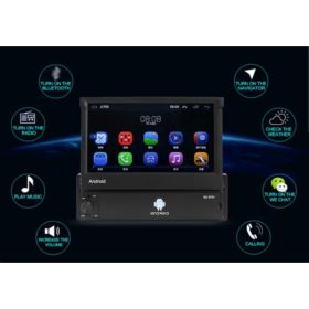 RADIO SAMOCHODOWE SU 9701 Z WYSUWANYM WYŚWIETLACZEM GPS WIFI BLUETOOTH ANDROID