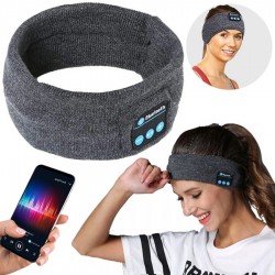 OPASKA ZE SŁUCHAWKAMI BLUETOOTH NA GŁOWĘ CIEMNO SZARA SPORTOWA