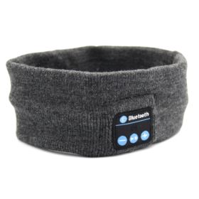 OPASKA ZE SŁUCHAWKAMI BLUETOOTH NA GŁOWĘ CIEMNO SZARA SPORTOWA