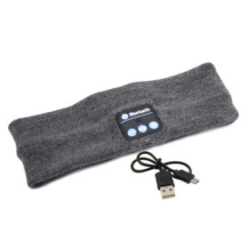 OPASKA ZE SŁUCHAWKAMI BLUETOOTH NA GŁOWĘ CIEMNO SZARA SPORTOWA