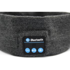 OPASKA ZE SŁUCHAWKAMI BLUETOOTH NA GŁOWĘ CIEMNO SZARA SPORTOWA