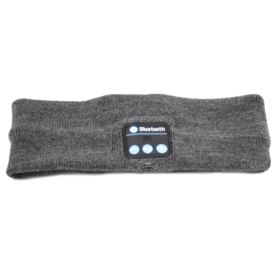 OPASKA ZE SŁUCHAWKAMI BLUETOOTH NA GŁOWĘ CIEMNO SZARA SPORTOWA