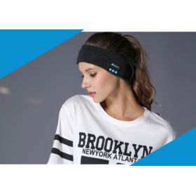 OPASKA ZE SŁUCHAWKAMI BLUETOOTH NA GŁOWĘ CIEMNO SZARA SPORTOWA