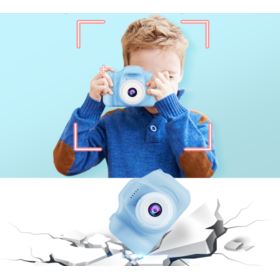 APARAT FOTOGRAFICZNY DLA DZIECI C3-B NIEBIESKI Z KABLEM USB I SMYCZĄ