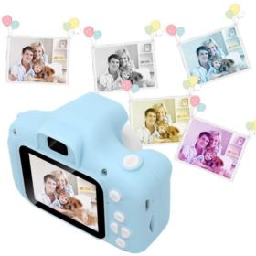 APARAT FOTOGRAFICZNY DLA DZIECI C3-B NIEBIESKI Z KABLEM USB I SMYCZĄ