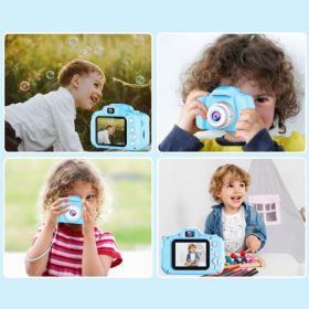 APARAT FOTOGRAFICZNY DLA DZIECI C3-B NIEBIESKI Z KABLEM USB I SMYCZĄ