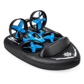 MOTOR&Oacute;WKA ZDALNIE STEROWANA Z DRONEM 3w1 JJRC TERZETTO CZARNO-NIEBIESKA