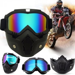 GOGLE Z MASKĄ NA MOTOR NARTY SNOWBOARD