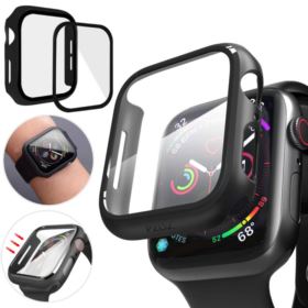 ETUI DO APPLE WATCH 5 6 SE 4 SZKŁO HARTOWANE 44MM CZARNE