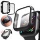 ETUI DO APPLE WATCH 5 6 SE 4 SZKŁO HARTOWANE 44MM CZARNE
