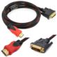 ADAPTER KONWERTER HDMI DVI 24+1 CZERWONY 1,5M - Kable i USB adaptery
