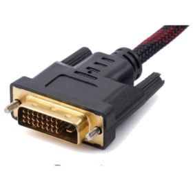 ADAPTER KONWERTER HDMI DVI 24+1 CZERWONY 1,5M - Kable i USB adaptery