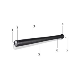LATARKA KIJ BEJSBOLOWY LED CREE XM Q5 Z AKUMULATOREM 6800MAH CZARNA