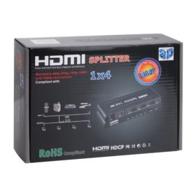 SWITCH HDMI SPLITTER 1x4 PORTY Z ZASILACZEM KONWERTER