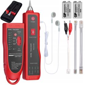 TESTER KABLI RJ-45 RJ-11 LOKALIZATOR PRZEWOD&Oacute;W Z ETUI