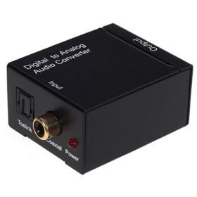 KONWERTER SYGNAŁU AUDIO TOSLINK COAXIAL NA RCA Z ZASILACZEM