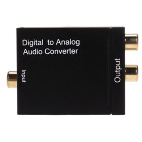 KONWERTER SYGNAŁU AUDIO TOSLINK COAXIAL NA RCA Z ZASILACZEM