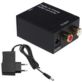 KONWERTER SYGNAŁU AUDIO TOSLINK COAXIAL NA RCA Z ZASILACZEM
