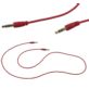 KABEL AUX MINI JACK 3.5MM AUDIO PŁASKI 100CM CZERWONY