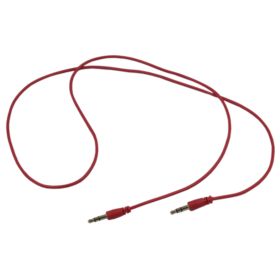 KABEL AUX MINI JACK 3.5MM AUDIO PŁASKI 100CM CZERWONY