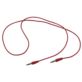 KABEL AUX MINI JACK 3.5MM AUDIO PŁASKI 100CM CZERWONY