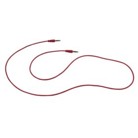 KABEL AUX MINI JACK 3.5MM AUDIO PŁASKI 100CM CZERWONY