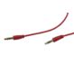 KABEL AUX MINI JACK 3.5MM AUDIO PŁASKI 100CM CZERWONY