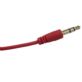 KABEL AUX MINI JACK 3.5MM AUDIO PŁASKI 100CM CZERWONY