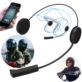 SŁUCHAWKI BLUETOOTH DO KASKU MOTOCYKLOWEGO Z MIKROFONEM I KABLEM DO ŁADOWANIA CZARNE