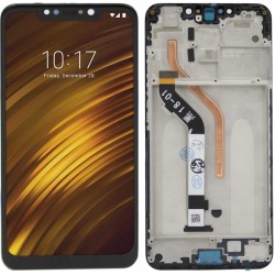 WYŚWIETLACZ Z DIGITIZEREM XIAOMI POCOPHONE F1 POCO F1 M1805E10A CZARNY Z RAMKĄ