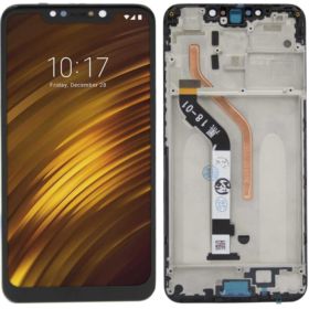 WYŚWIETLACZ Z DIGITIZEREM XIAOMI POCOPHONE F1 POCO F1 M1805E10A CZARNY Z RAMKĄ