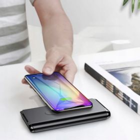POWER BANK 10000MAH BASEUS ŁADOWARKA INDUKCYJNA BEZPRZEWODOWA USB/USB-C CZARNA